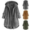 Женская модная осенне-зимняя двусторонняя флисовая толстовка с капюшоном