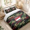 Bedding Set 1 Duvet Cover 2 Pillowcases Hungary Football Print Bedroom Home Decoration