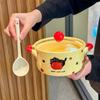 Милая кошка в горошек Миска для лапши быстрого приготовления Миска для фруктового салата и десерта Студенческое общежитие Миска для лапши быстрого приготовления Подарок на день рождения девушки