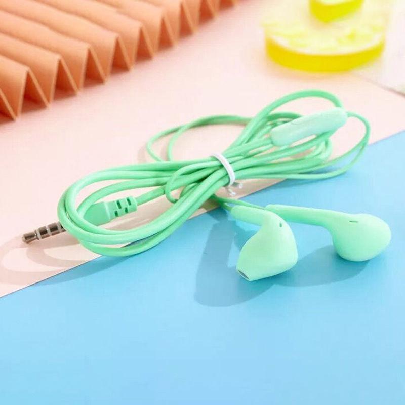 3,5-миллиметровый разъем Candy Color Macaron Проводная гарнитура-вкладыш с микрофоном для музыкальных звонков Студенческая деловая простая проводная гарнитура унисекс