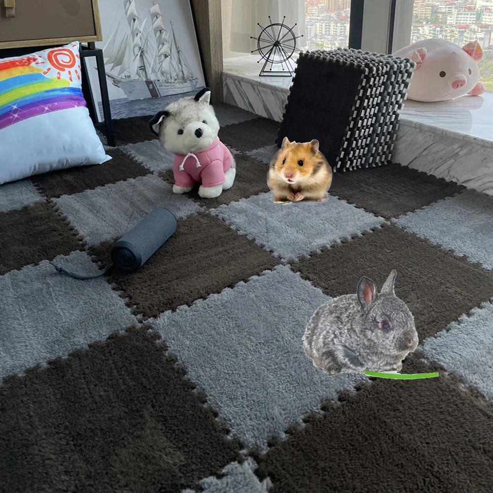 4/10 шт., подкладка для клетки кролика, морской свинки, мелкие предметы для домашних животных, нескользящий коврик для мочи, подстилка для хомяков, мягкий теплый коврик для сна кролика