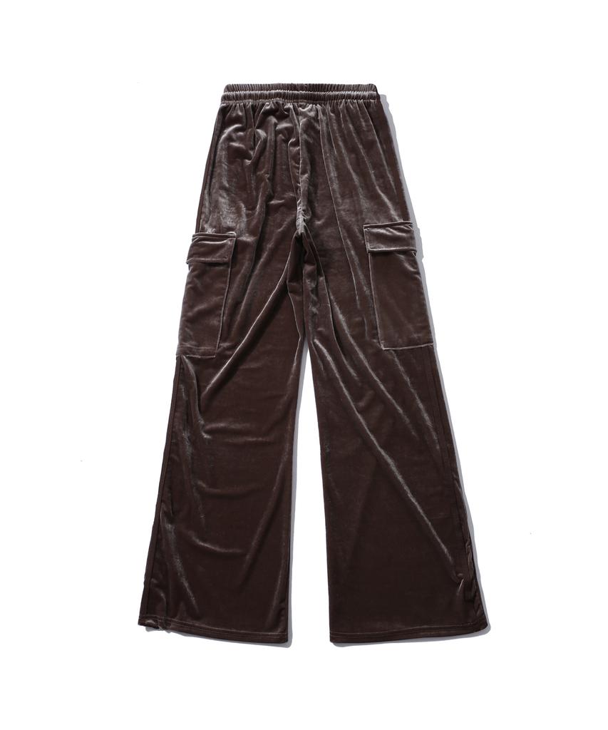 Sseochi410 Велюровые Брюки Карго Bootcut Коричневые