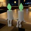 Светящиеся в темноте сидящие фигурки свечей, 3D-печатные украшения, Уникальный мини-декор для рабочего стола, Декоративные элементы для спален, Рабочих столов
