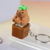 Cartoon Capybara Keyboard Fidget Keychain with Sound Light Stress Relief Kids Adults Electric Capybara Keycap Clicking Sensory Toy