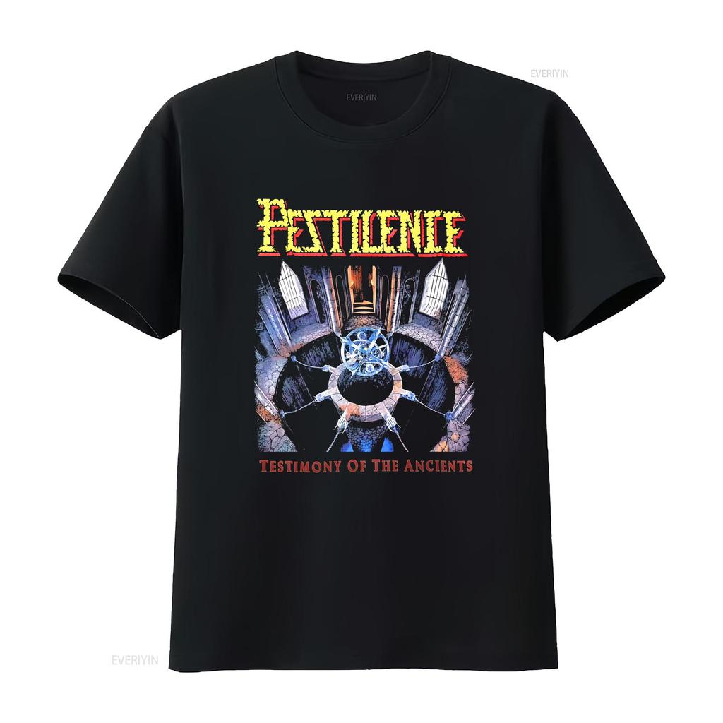 Pestilence Свидетельство Древних Футболка Хлопок Взрослый Sb376 Винтажная Дизайнерская Одежда Уличная Одежда Мягкая Стильная Унисекс