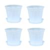 EINEY Flower Pot Orchid Pot with Bottom Plate and Drainage Hole Flower Pot Houseplant Transparent Slit Flower Pot Slit Pot Plastic Flower Pot Plant