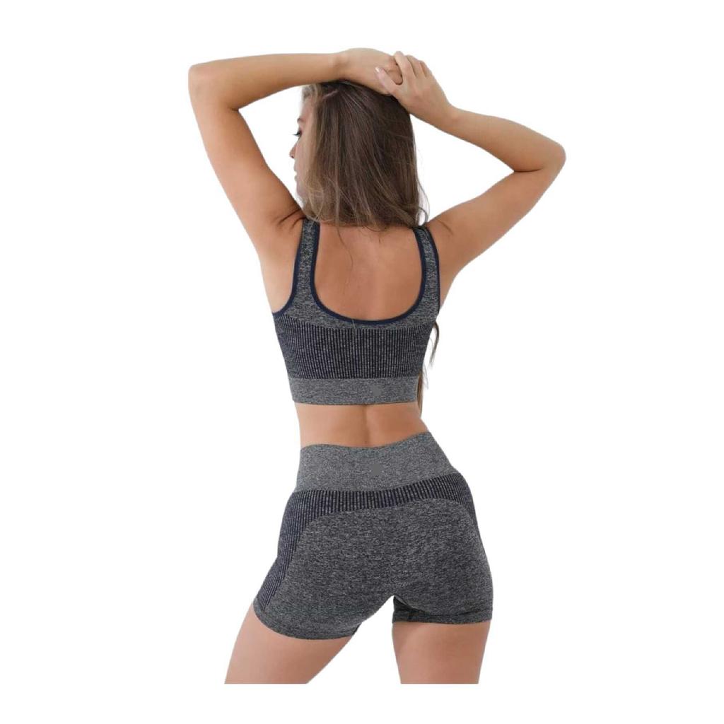 Спортсменка, фитнес, йога, пилатес, бесшовные спортивные шорты-бюстье, комплект