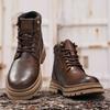 Новые мужские ботильоны из натуральной кожи, осенне-зимние мотоботы, классическая деловая мужская обувь с высоким верхом, для прогулок на открытом воздухе, боты