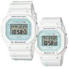 КОЛЛЕКЦИЯ 2021 Коллекция Casio Набор из 2 пар белых часов Square Digital Коллекция Lover Та же модель LOVER'S Lover's LOV-21B-7 «Equation»