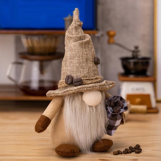 Beautiful Grey Full Beard Gift Comfortable Desktop Faceless Gnome Plush Doll Home Supplies Gnome Plush Ornament