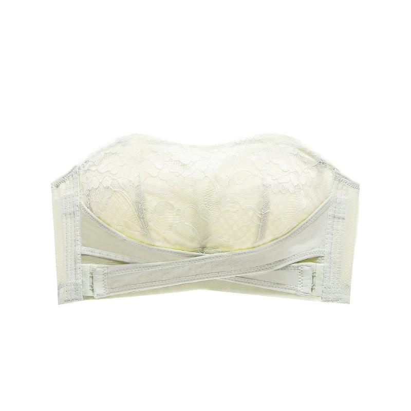 Большой размер Бюстгальтер без бретелек Топ-труба Женское сексуальное кружевное нижнее белье Бесшовные беспроводные бюстгальтеры Нескользящий Без подкладки Бюстгальтер Сексуальное женское нижнее белье