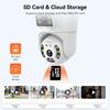 8MP 4K Dual Lens Wifi PTZ Camera Smart Home Night Vision Dual Screen Outdoor 6MP Security Protection CCTV IP Camera V380 Pro APP