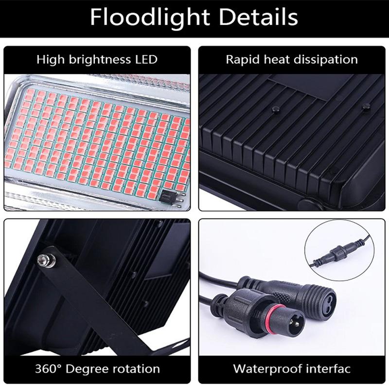 35 Вт/60 Вт солнечный светодиодный светильник для выращивания растений, водонепроницаемый прожектор полного спектра, гидропонная лампа для растений с удаленной фитолампой для выращивания семян