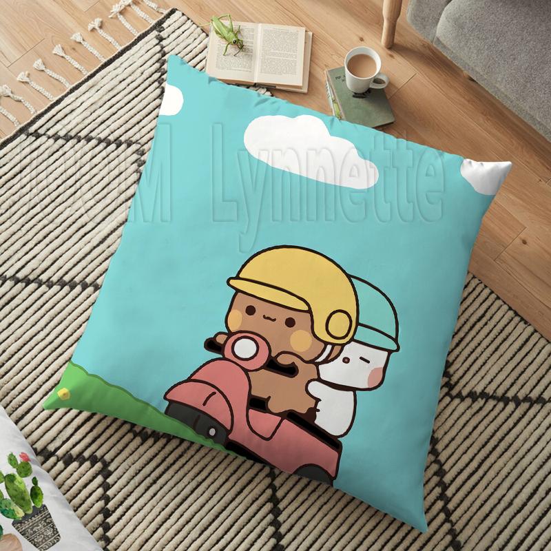 Молоко и мокко пары панда медведь бубу дуду наволочка декоративная подушка для дома декоративная квадратная наволочка с принтом диванная подушка 45 см
