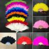 Party Accessories Home Decor Handmade Dance Fan Feather Fans Ladies Folding Fan White Hand Fan