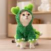 Костюм для питомца Кот Динозавр Двуногий Наряд Зимний Мультяшный Теплый Пальто Маленькие Средние Собаки Кошки