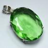 Peridot CERTIFIED 92.05 Ct NATURAL Oval 925 Sterling Silver Pendant Gemstone Va-732