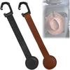 2 pcs Cowboy Hat Holder for Truck- Car Hats Organizer Accessories- Magnetic Clip Leather Hat Rack for Car- Headrest Hat Hanger Vehicle for Travel on
