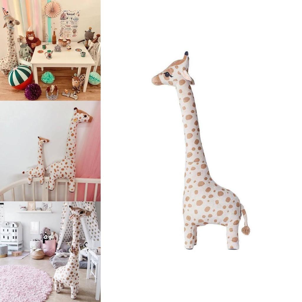 Мягкая хлопковая подушка для сна в виде чучела жирафа для детского комфорта