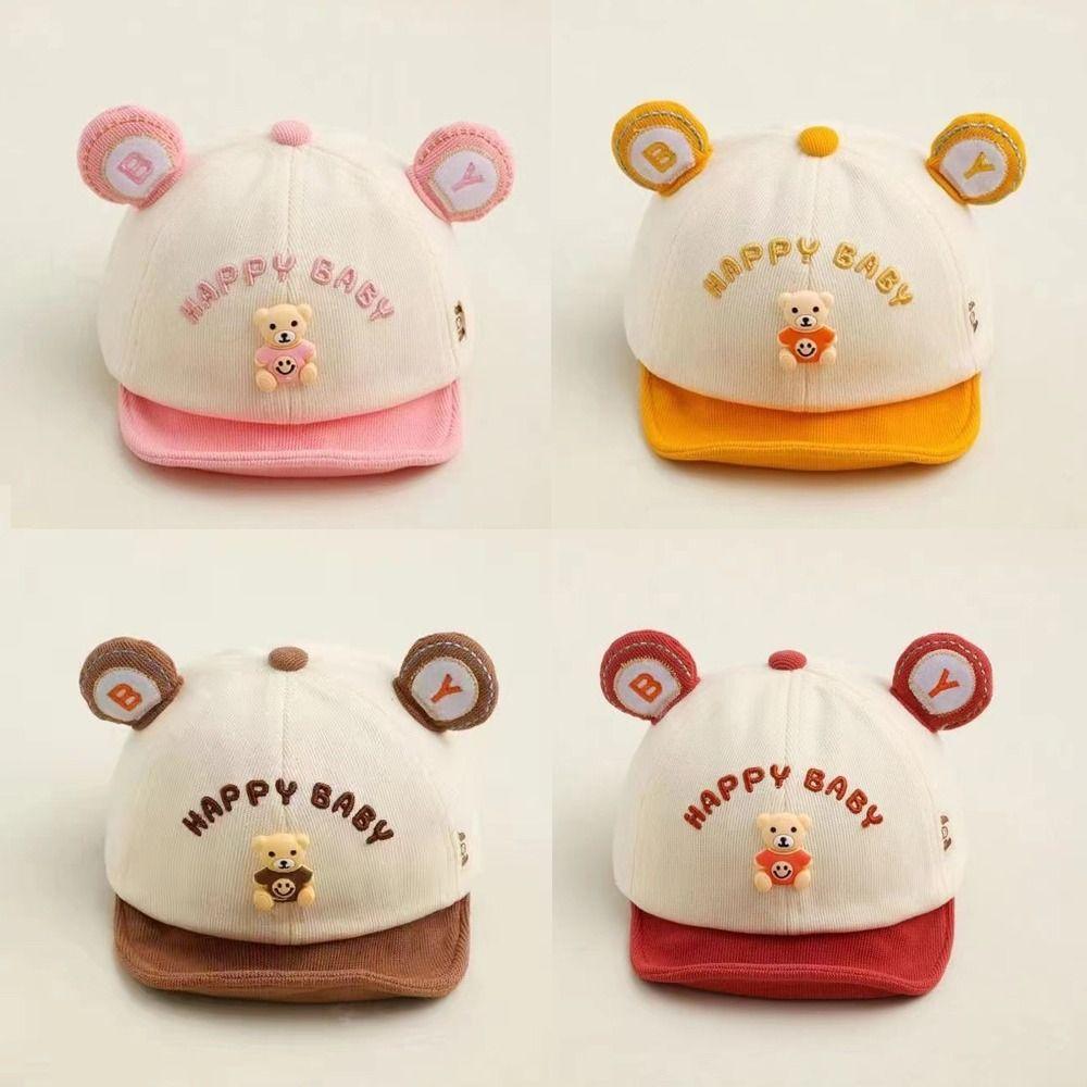 Adjustable Baby Peaked Caps Embroidery Happy Baby Sunshade Visor Hat Kids Baseball Caps Boys Girls