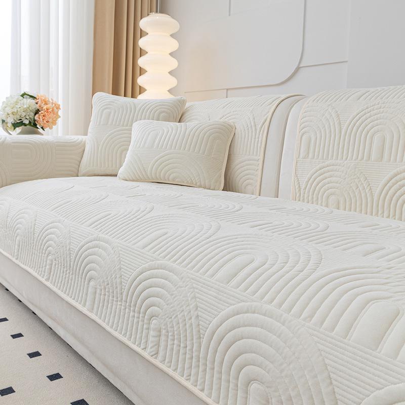 Soft Plush Sofa Cushion Universal Non-Slip Cover All Seasons Use Winter Warm Towel Mat for Living Room