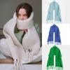 Luxury Cashmere Bright Solid Colors Women Scarf Winter Shawl and Wrap Bandana Pashmina Tassel Female Foulard Thick Blanket