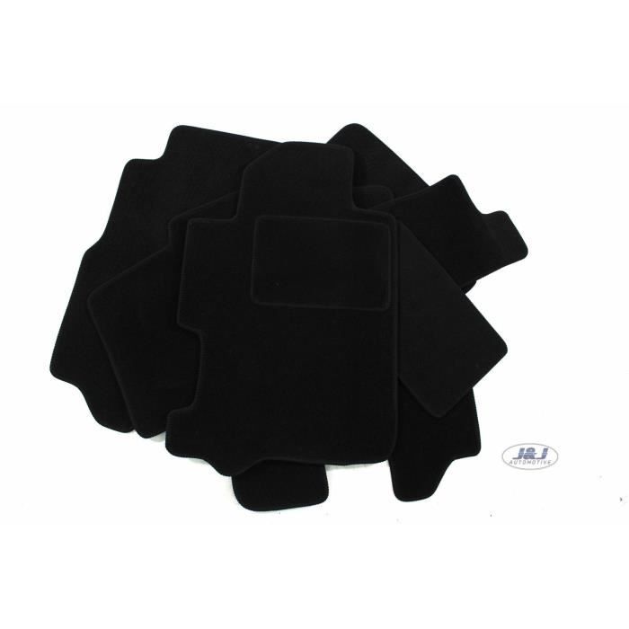 Tapis De Sol Noir Velours - J&J AUTOMOTIVE - Honda FR-V 2004-2009 - Sur Mesure - Antidérapant - Imperméable