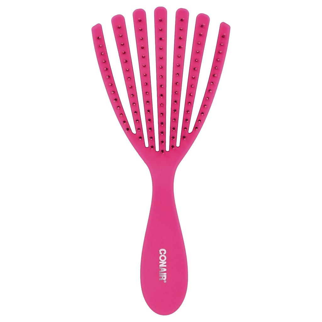Conair, Распутывающая щетка для волос Deight™, для кудрявых и волнистых волос, Розовая, 1 щетка