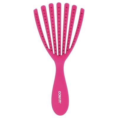 Conair, Распутывающая щетка для волос Deight™, для кудрявых и волнистых волос, Розовая, 1 щетка