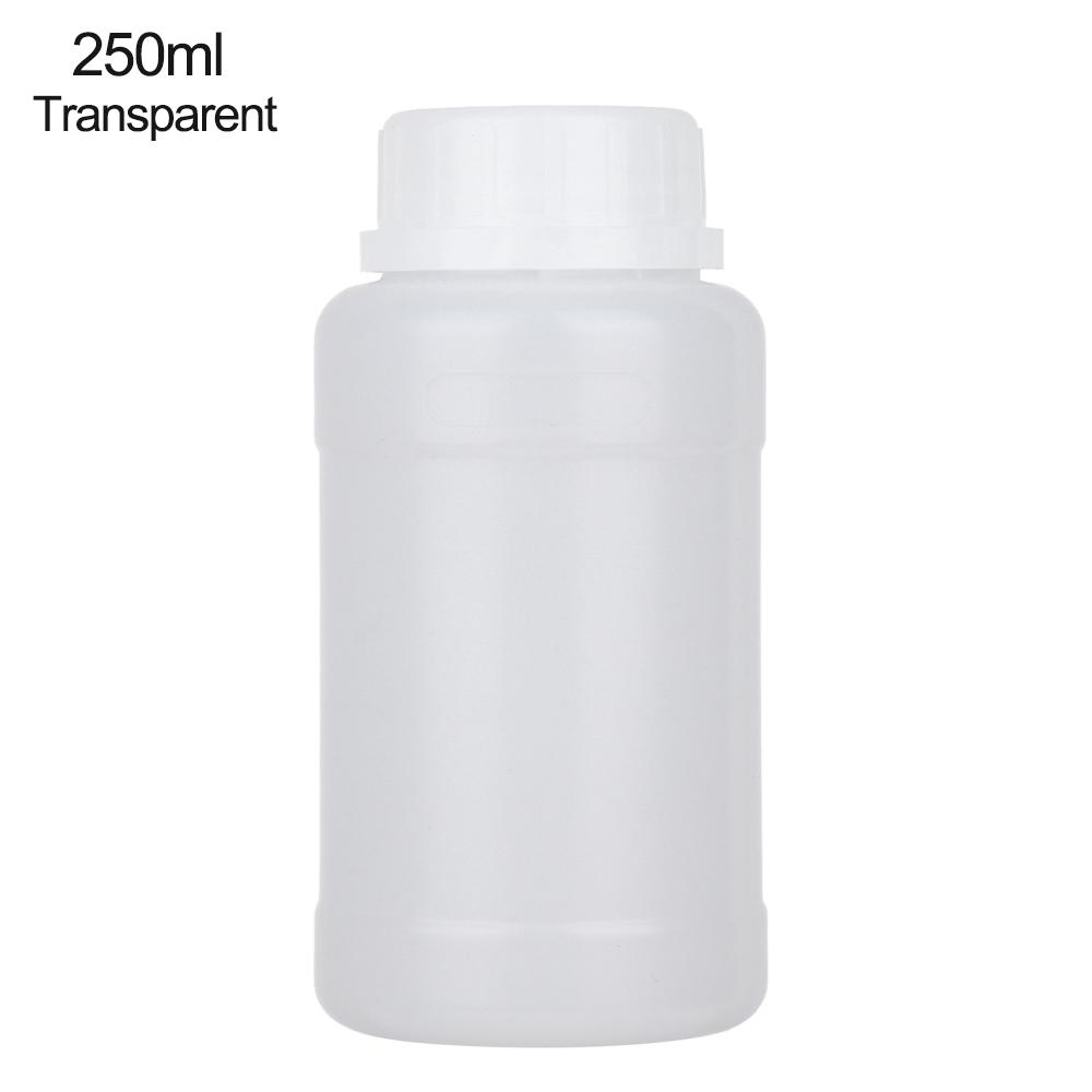 1PC 5/10/15/30/60/100/250ml Plastic PET Clear Empty Seal Bottle Liquid Container Reagent Packing Storage Jar Industrial Supplies
