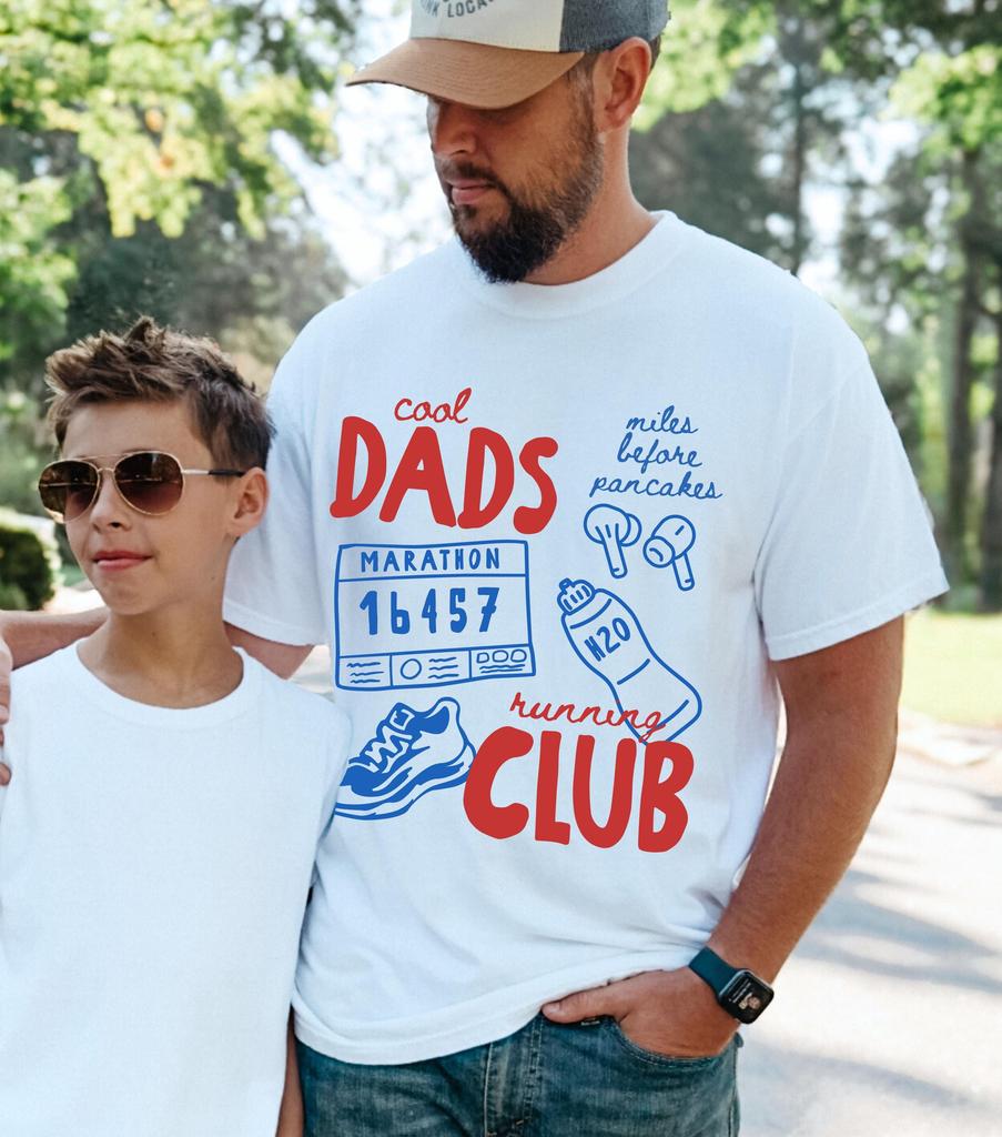 Cool Dads Running Club Shirt, Marathon Dad Tee, Running Dad Graphic Shirt, Funny Runner Dad Gift, Athletic Dad Retro Tee, Father's Day Gift