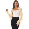 Womens Casual Long Sleeve Sun Protection Tops Open Front Chiffon Wraps Pleated Shawl Cover Ups Beachwear