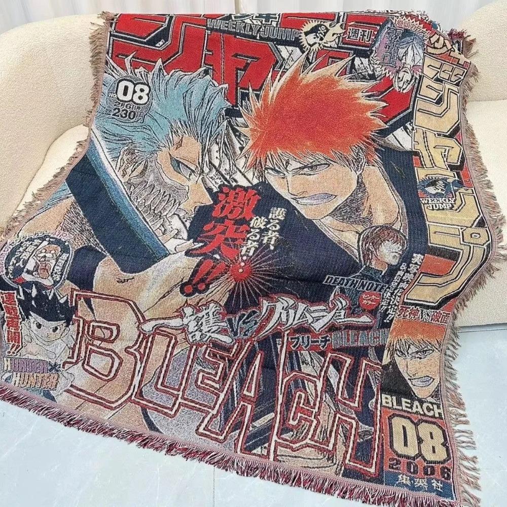 Аниме Dragon Ball One Piece Хлопковая Нить Текстильное Одеяло Повседневное Одеяло Одеяло для Изголовья Кровати Декорация Чехол для Дивана Декоративный Ковер