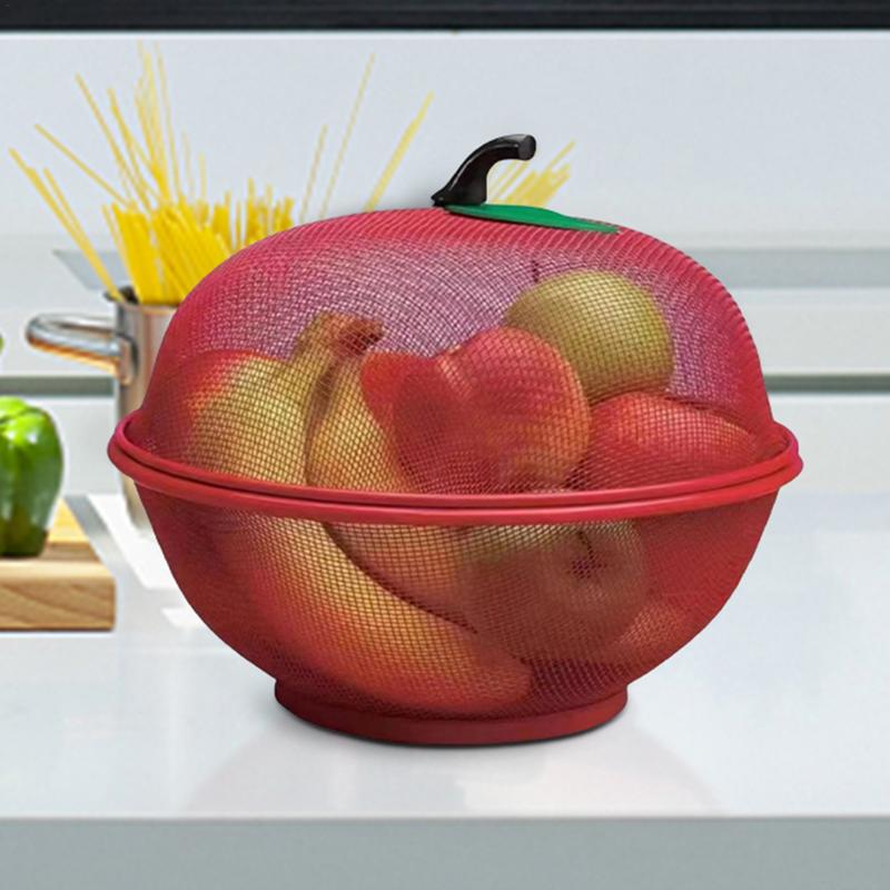 Сетчатая овощная чаша, держатель для овощей и фруктов, защитный держатель для фруктов, многоразовый держатель для овощей и фруктов, столешница из металлической проволоки, фрукты