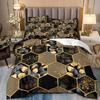 3D Цифровая Печать Легкая Роскошь Геометрический Сотовый Камень Узор Постельное Белье Пододеяльник Наволочки Комплект из Трех Предметов