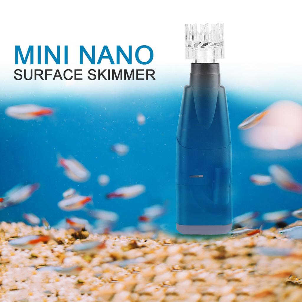 Mini Electric Aquarium Skimmer 3.5W Fish Tank Oil Water Plant Filter with Cable