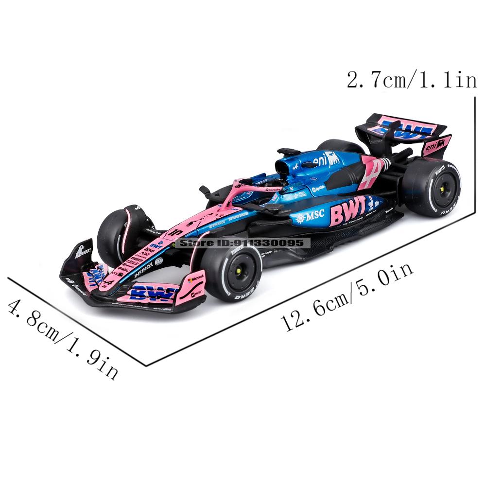Ббураго 1:43 2025 F1 BWT Alpine Formula One Team #10 Пьер Гасли #43 Франко Колапинто Металлическая модель автомобиля литье под давлением Игрушка Коллекционная