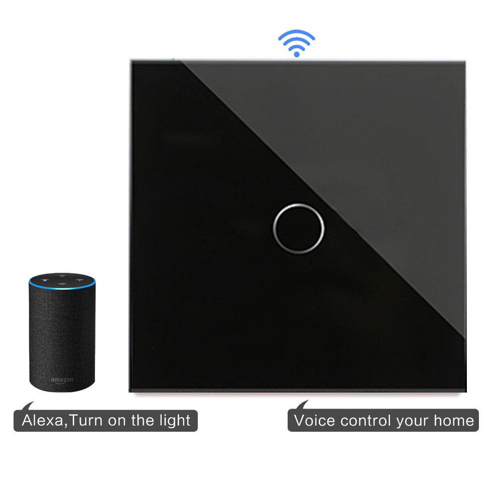 Smart Wall Switch Touch Switch Smart 1Gang 2Way Light Switch 1000W/gang