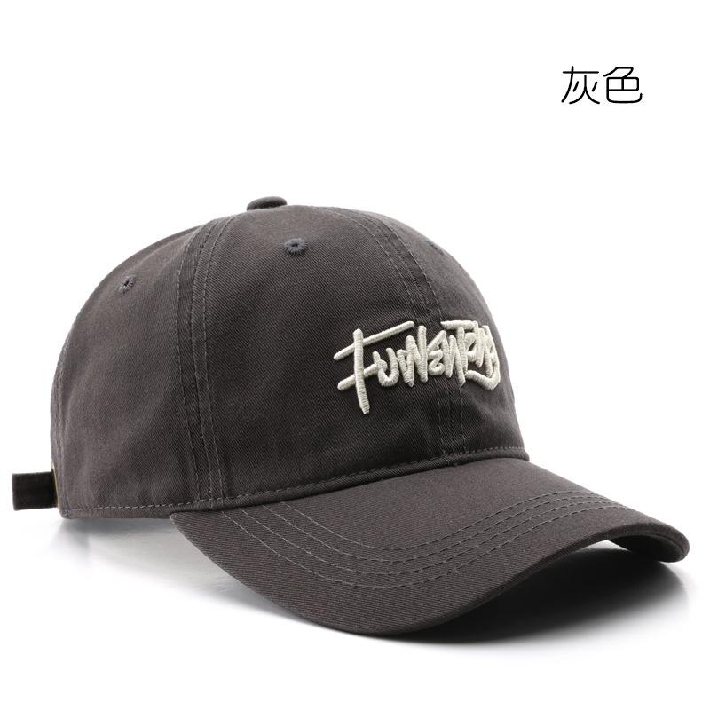 Hat retro washed cotton letter embroidered cap outdoor sports men's and women's sun protection baseball cap