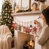 Ретро Стиль Рождественские Подарки для Вечеринки Винтажная Гирлянда-Флажки, 2D Плоский Деревянный Снеговик Олень Носок Сезонный Подарок для Друзей Семьи Елка