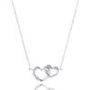 LEGAN Open Heart Necklace with Diamond In 18K White Gold Perfect for and More Made In Japan 0.01ct Anniversaries, Birthdays, -