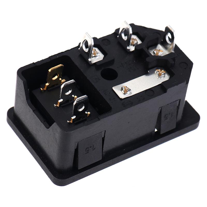 Входная розетка с предохранителем 10A 250V 3-контактный IEC320 C14 Ad