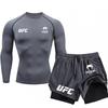 Mens Long Sleeve Athletic Set With Shorts - Milk Silk Fabric Gym Workout Outfit Running Training
