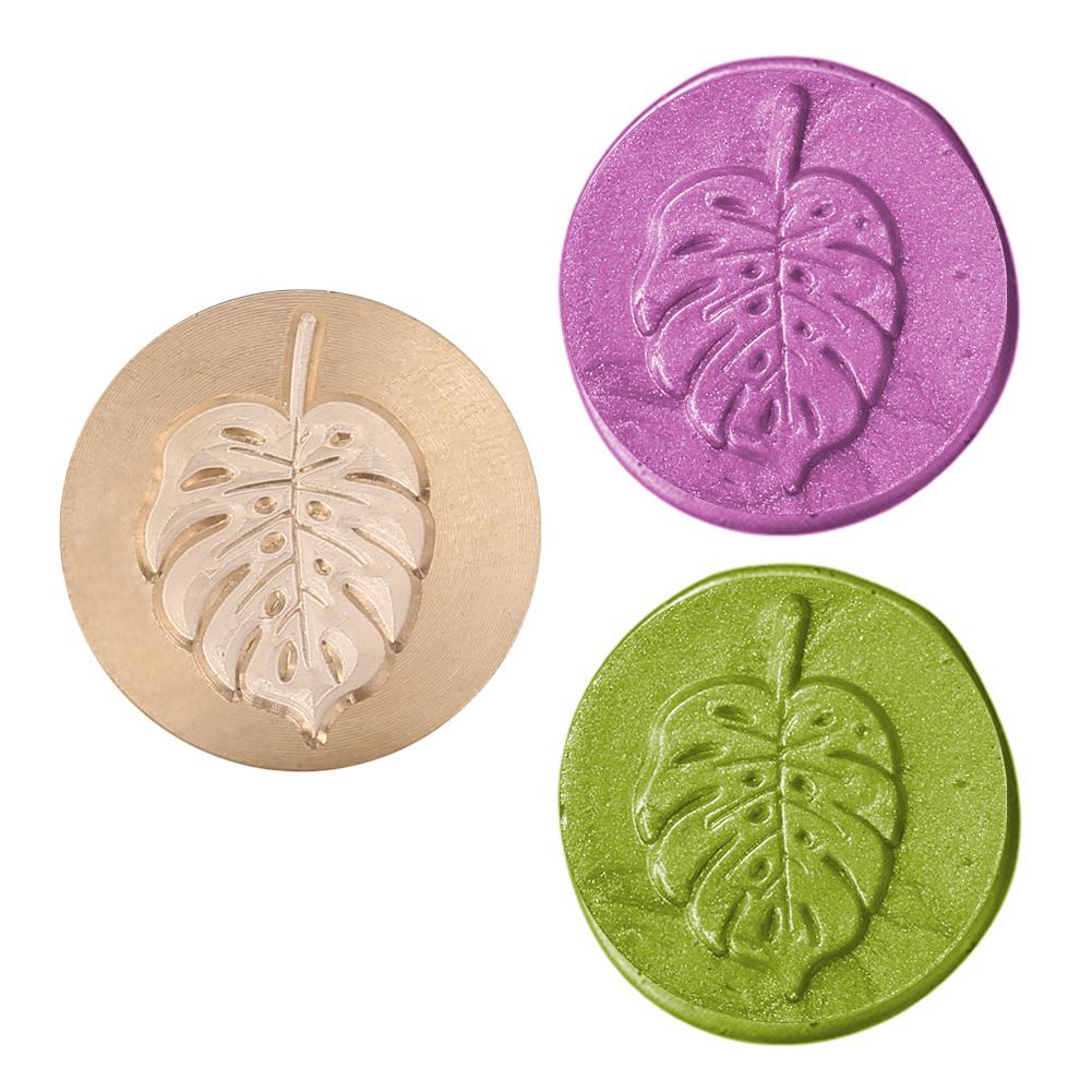 Специальный штамп для замены головы, винтажная огненная краска, растительный цветок, круглый сургуч для приглашений, скрапбукинга