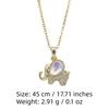 Cute Elephant Pendant Necklaces for Women Fashion Zirconia Necklace Wedding Party Jewelry Accessories