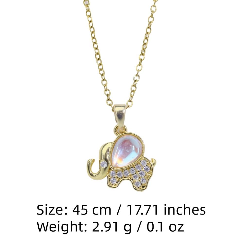 Cute Elephant Pendant Necklaces for Women Fashion Zirconia Necklace Wedding Party Jewelry Accessories
