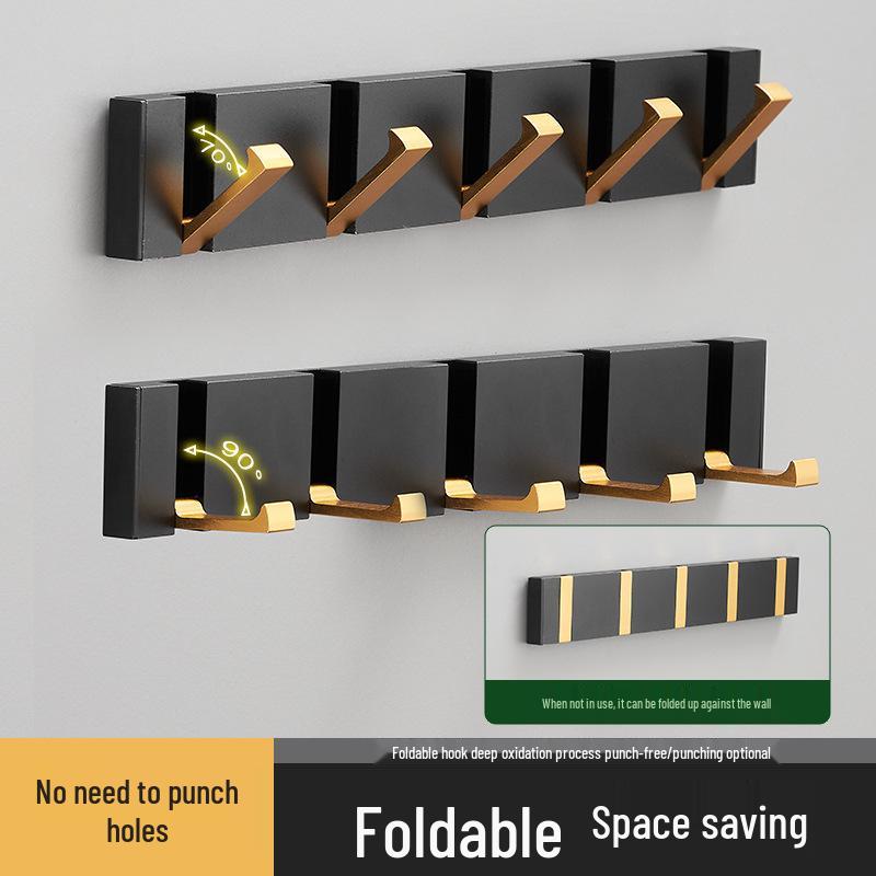 Elegant No-Drill Foldable Hidden Coat and Hat Hook for Entryways