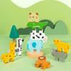 Wooden Forest Animals Balance Stacked High, Educational Toys, Balance Building Block Toys, Train Children's Hand Eye Coordination