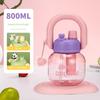 800 мл Непроливающийся поильник Спортивная бутылка для воды Милая пластиковая чашка Спорт на открытом воздухе