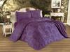 Busem Chenille Bedspread Set, Coverlet 235x250 with Pillowcase, Jacquard Fabric, Full Size, Double Size Plum